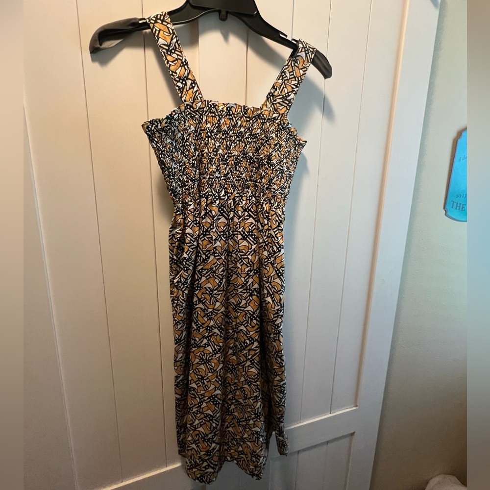 Burberry Kids Tan and Black Dress. Like new.